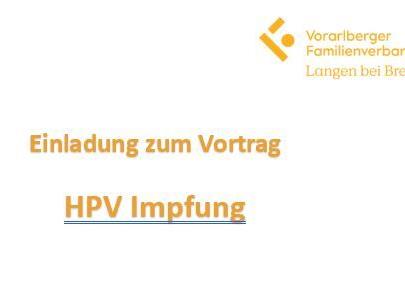 Einladung zum Vortrag  HPV Impfung